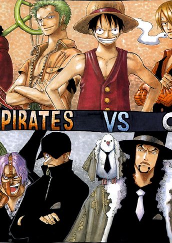 On en vient donc au fait que dans tous les gros arcs, on a le schéma de combat suivant (que les ennemis soient des pirates ou non):-Luffy affronte le leader ennemi;-Zoro lui affronte tjrs (ou presque) le 2nd niveau puissance (qui est généralement un sabreur).