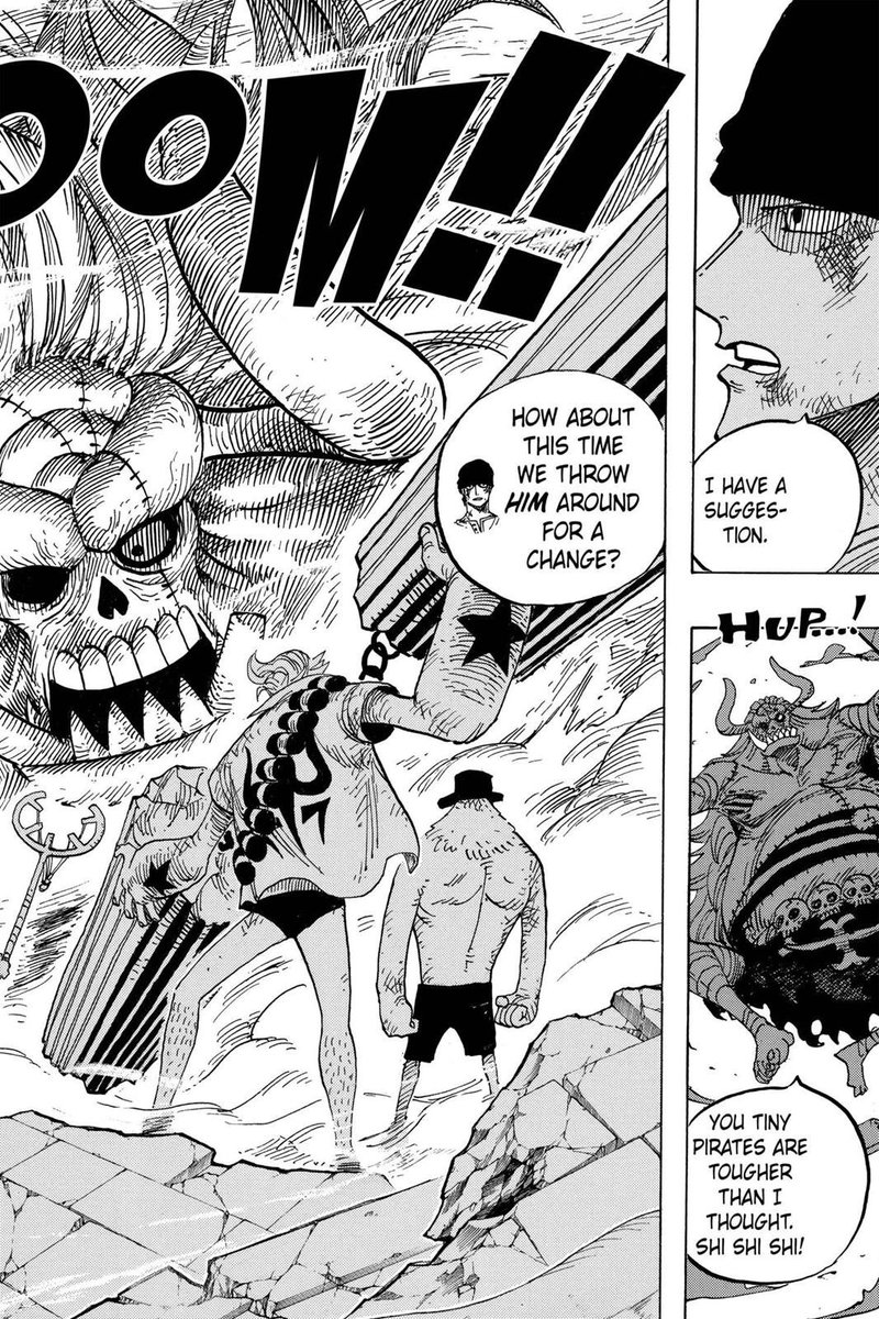 Mais vous allez sûrement me dire que Kaido ne va pas être un adversaire battu en 1v1, Luffy va devoir recevoir de l’aide.Le combat va être comme contre Oz, d’où le fait que Zoro puisse l’accompagner dans ce combat.Sur le principe ce n’est pas faux, Luffy actuellement n’est...