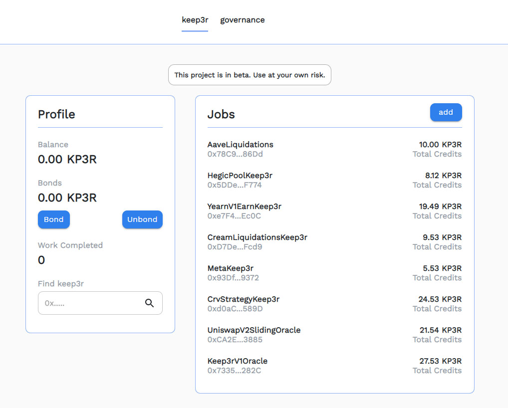 Entonces, los proyectos que deseen que los keepers realicen tareas simplemente deben enviar su contrato a  http://Keep3r.network&nbsp; y una vez revisados ​​y aprobados se comienzas los trabajos sobre el mismo.
