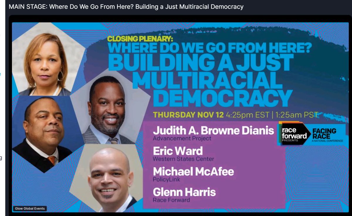 Listening to @iamglennharris speak on the origins (and deep roots) of injustice yet the prospect for hope in a multi-racial, truly democratic society is a nuanced blend of resilient urgency. Powerful week. Indeed, indescribable power & all the grace to @RaceForward. #FacingRace