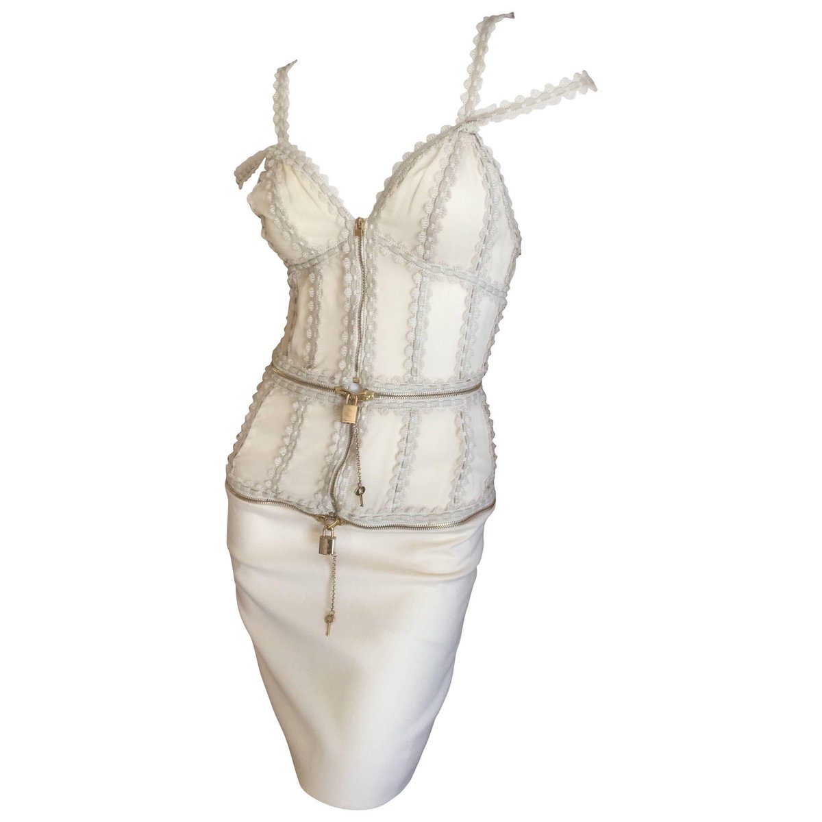 porcel444in's tweet photo. vintage alexander mcqueen zip dress including locks and keys https://t.co/3iaakUL9D4