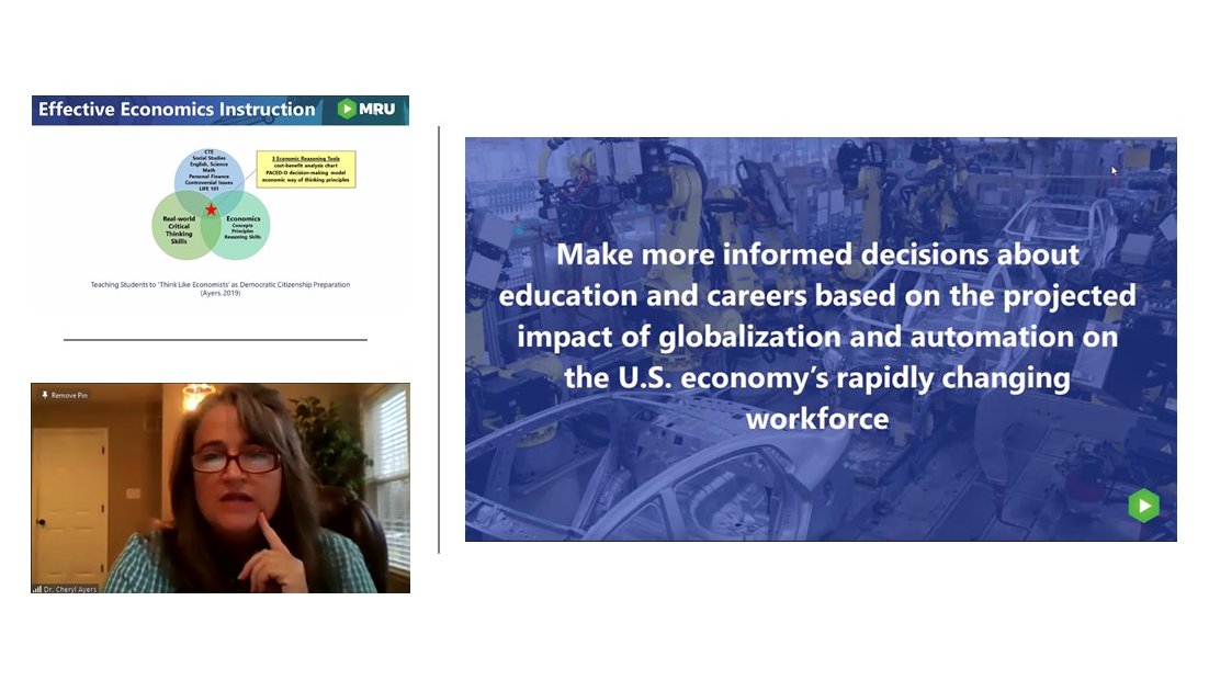 cubegrl's tweet image. Thank you to @DrCherylAAyers1 from @VTAgEcon @_VCEE  for leading the discussion today on #globalization for our @Georgiaecon @UWGEconEd HS teachers using materials from @MargRev! #TeachEcon #K12EconEd

mru.org/teacher-resour…