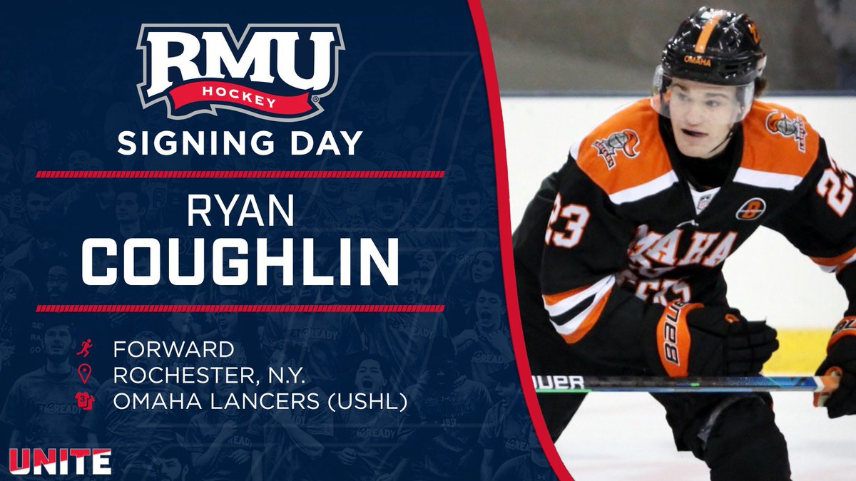 𝐍𝐄𝐖 𝐓𝐎 𝐑𝐌𝐔 ✍️

Ryan Coughlin is officially a Colonial! 

#RMUnite | 🔵🏒🔴 | #NSD20