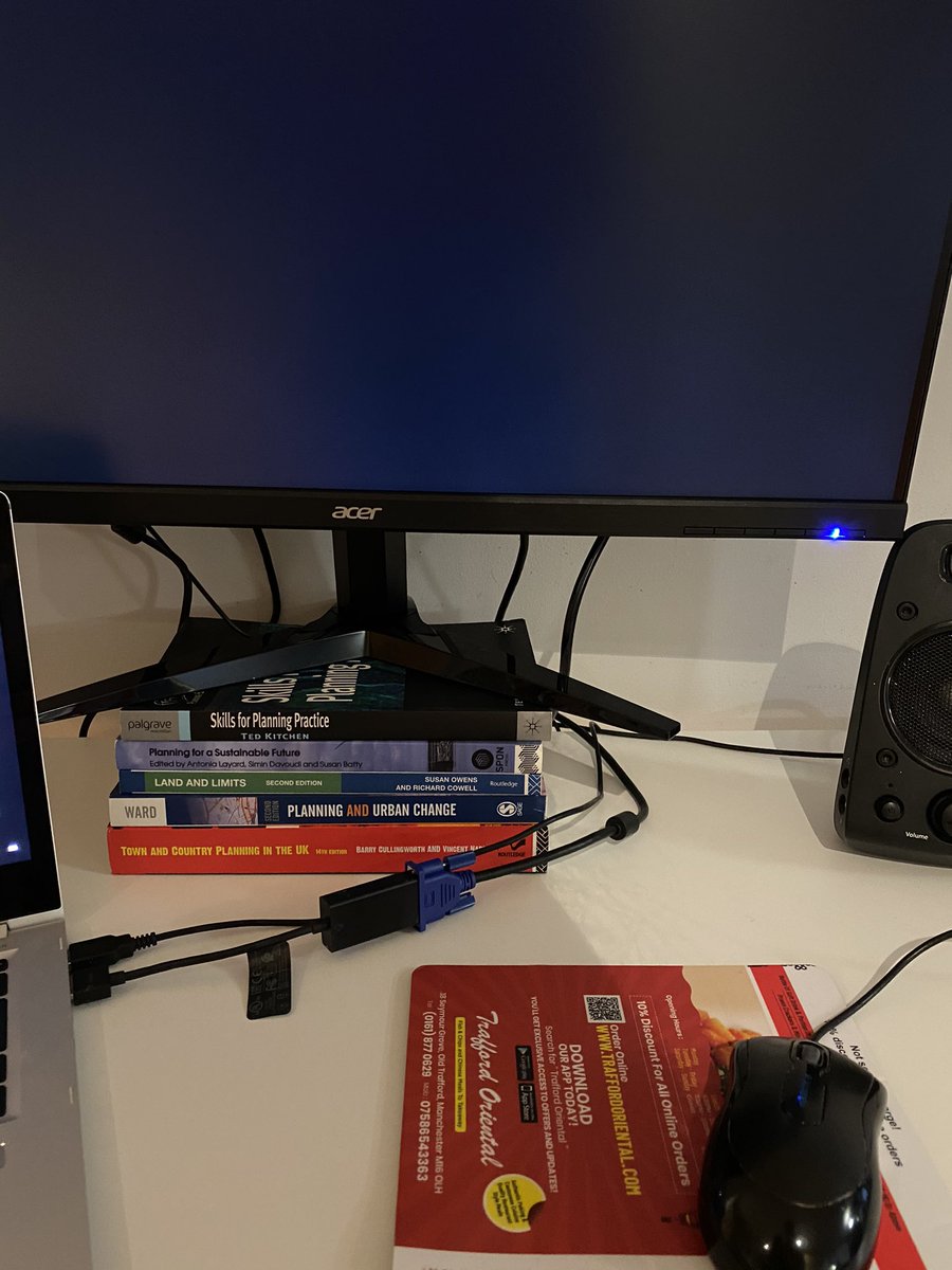 Who said I would never use these books after Uni?! Yes... they are in perfect condition. Monitor stand pending. #traffordoriental #opentooffers #townplanner