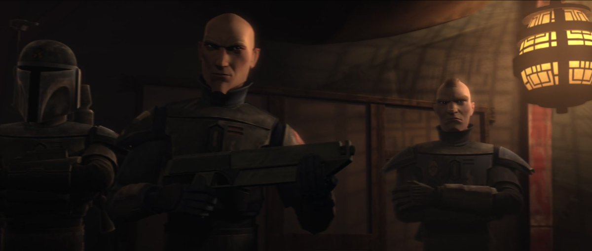 Judging by the age of the young Din Djarin we see, he is found sometime around the end of the Clone Wars.He is found by members of the group known as Death Watch.This is what other Death Watch Mandalorians looked like in 19 BBY, the last year of the Clone Wars. No helmets.