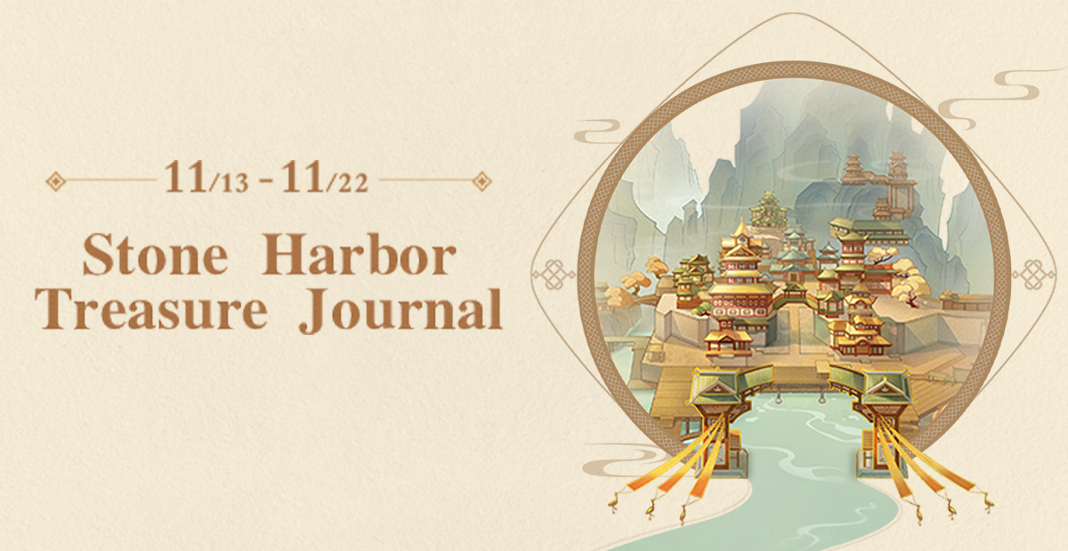 In the hustle and bustle of Liyue Harbor, an adventure filled with assignments awaits...

The 'Stone Harbor Treasure Journal' web event has begun! 

Event Duration
From today – 2020/11/22 04:00 (Server Time)

View the full notice here >>>
genshin.mihoyo.com/en/news/detail…

#GenshinImpact