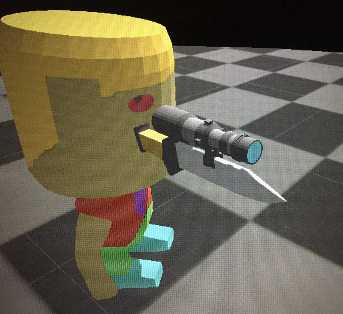 devlaque's tweet image. mhm, Yes a knife with a scope , Because , why not?