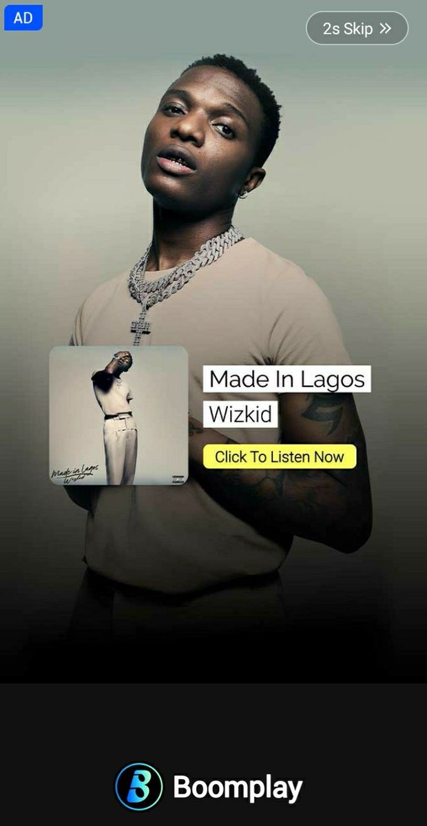 @wizkidayo ads have taken over boomplay. That's a good promo strategy.

cc @BoomplayMusicNG @BoomplayMusic
 #MusicMarketing101
#marketing #AskWizkid