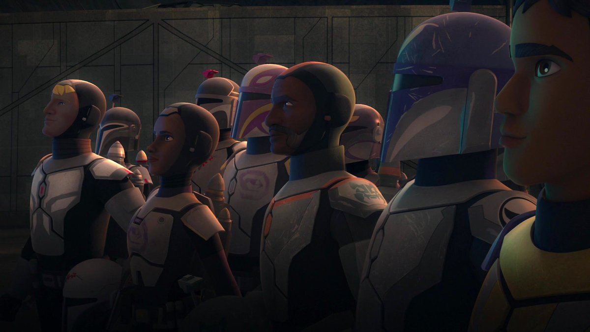 In Rebels S4, which takes place only ten years before The Mandalorian, we see many Mandalorians from a variety of clans -- Kryze, Wren, Rook, Eldar, and the Protectors -- none of whom wear helmets 100% of the time.Din is wearing his helmet by this point & has been for a decade.