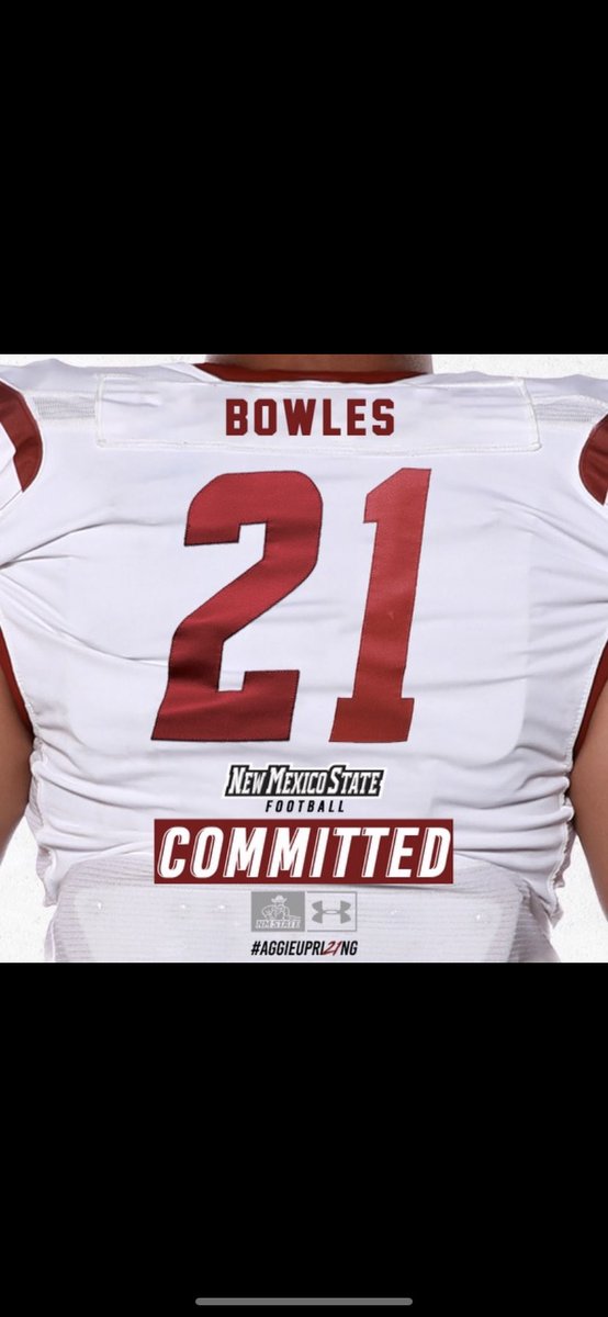 daltonbowles3's tweet photo. Very excited and blessed to announce I have verbally committed to further my education and football career at New Mexico State University!! Anything is possible with GOD!! @coachjfort @osoukup @CoachM_Justin @NMStateFootball https://t.co/h2hmHSzE8G