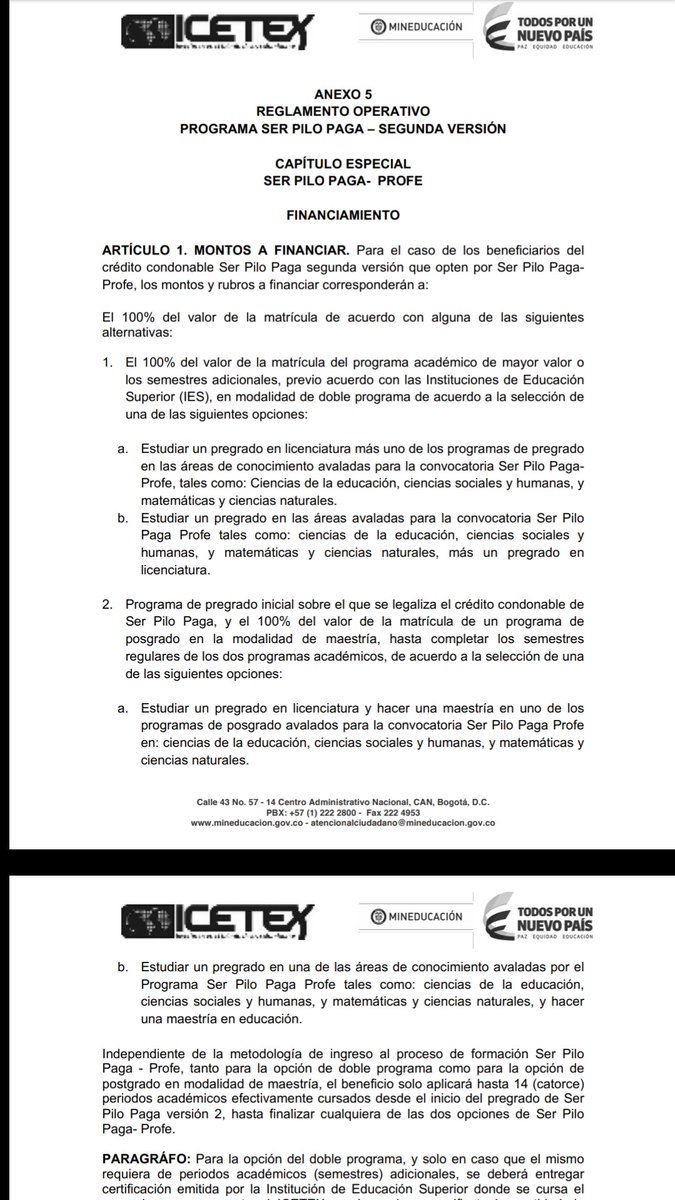 MariaJu97812776's tweet photo. Según el reglamento tenemos 14 semestres para culminar el pregrado y la maestría, por lo cual es necesario empezar en el 2021-1 con el postgrado o será que @ICETEX no tendrá en cuenta esa clausula para la condonación. #SerPiloProfeNoPaga @Mineducacion @VictoriaBxE https://t.co/QhAsFHmc3h