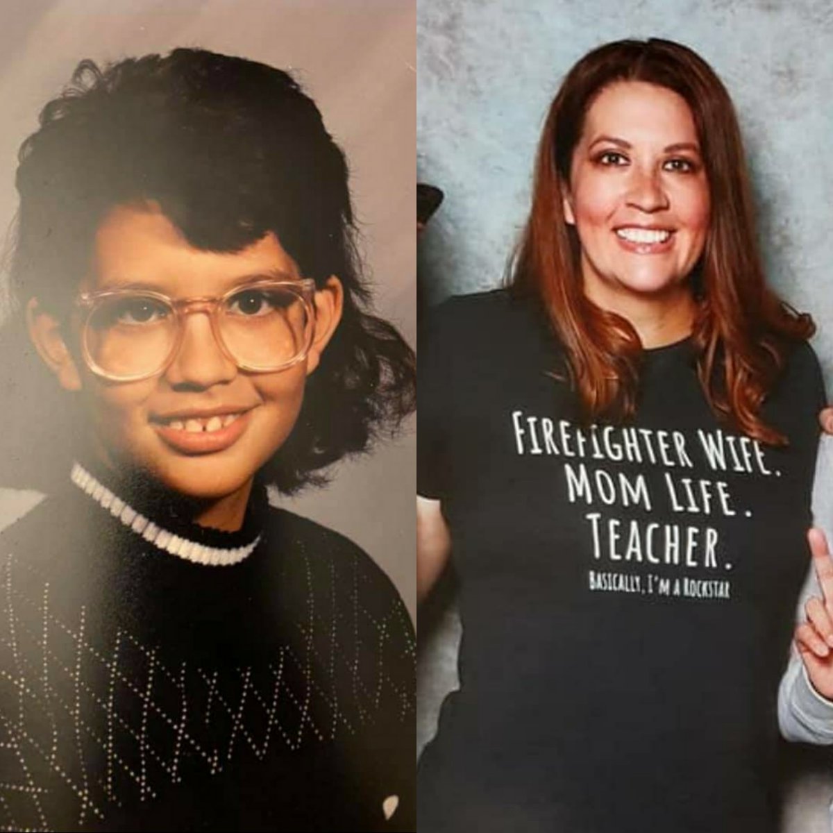 Talk about #glowingup! 
Most of my friends now (and my own children) do not believe that's me! Lol