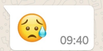 Having no need for a WhatsApp code, I ignored it. But then my neighbour WhatsApped me. Let's call her Penny. An emoji came first: