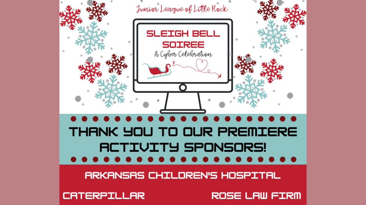 Stephanie Pierce (@steponmeboc) on Twitter photo We are proud to be a premiere sponsor for the Sleigh Bell Soiree presented by the Junior League of Little Rock! JLLR gives back to <a href="/archildrens/">Arkansas Children's</a> through the Nightingales project where volunteers plan and facilitate activity nights & special event dinners for our patient families. We are proud to be a premiere sponsor for the Sleigh Bell Soiree presented by the Junior League of Little Rock! JLLR gives back to <a href="/archildrens/">Arkansas Children's</a> through the Nightingales project where volunteers plan and facilitate activity nights & special event dinners for our patient families.