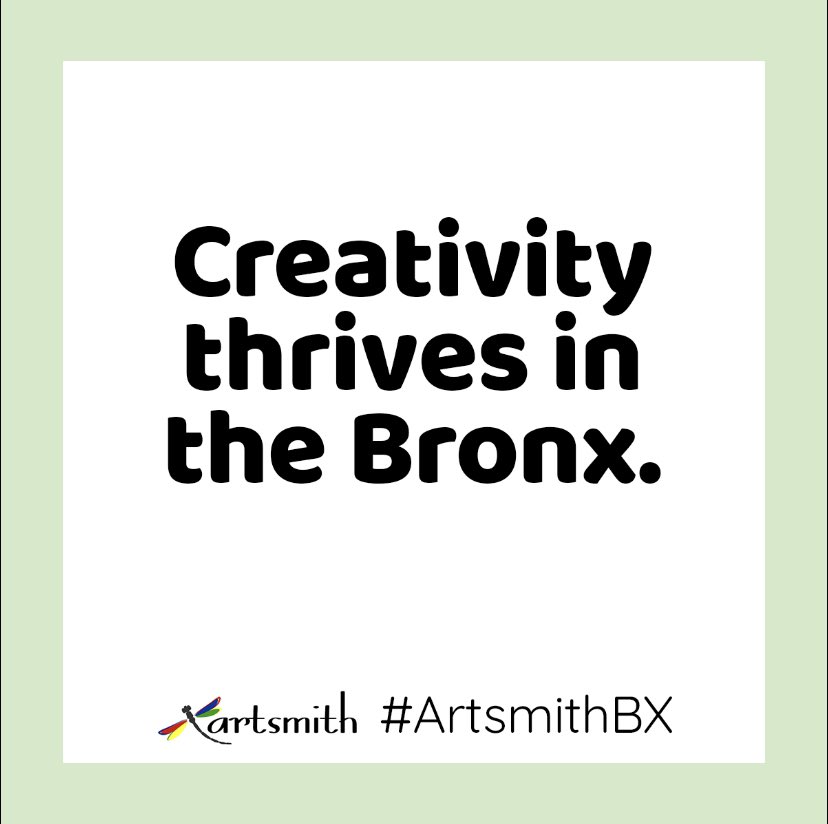 ArtsmithNY's tweet photo. You better believe it!! Creativity thrives in the Bronx. Learn more about our FREE programs that help support the arts community for youngsters in the borough at https://t.co/6dbfzaFZCu #ArtsmithBX https://t.co/2fWwVE3CRc
