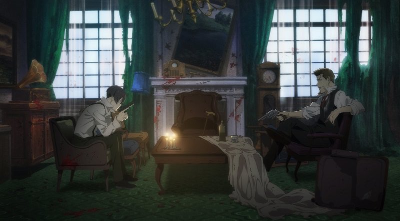 From character design to backgrounds, this show is a feast for the eyes. And the lighting! In a way, it reminds me of Death Note with how lighting is used to highlight key moments. No on to the music.
