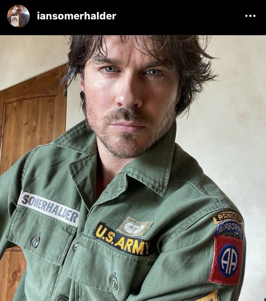 📸 Ian subió un post conmemorando el día de los veteranos de EE.UU. Nos  cuenta cómo su padre estuvo en primera línea luchando por su país y cómo ha  conservado la camisa, image size:1060x1200