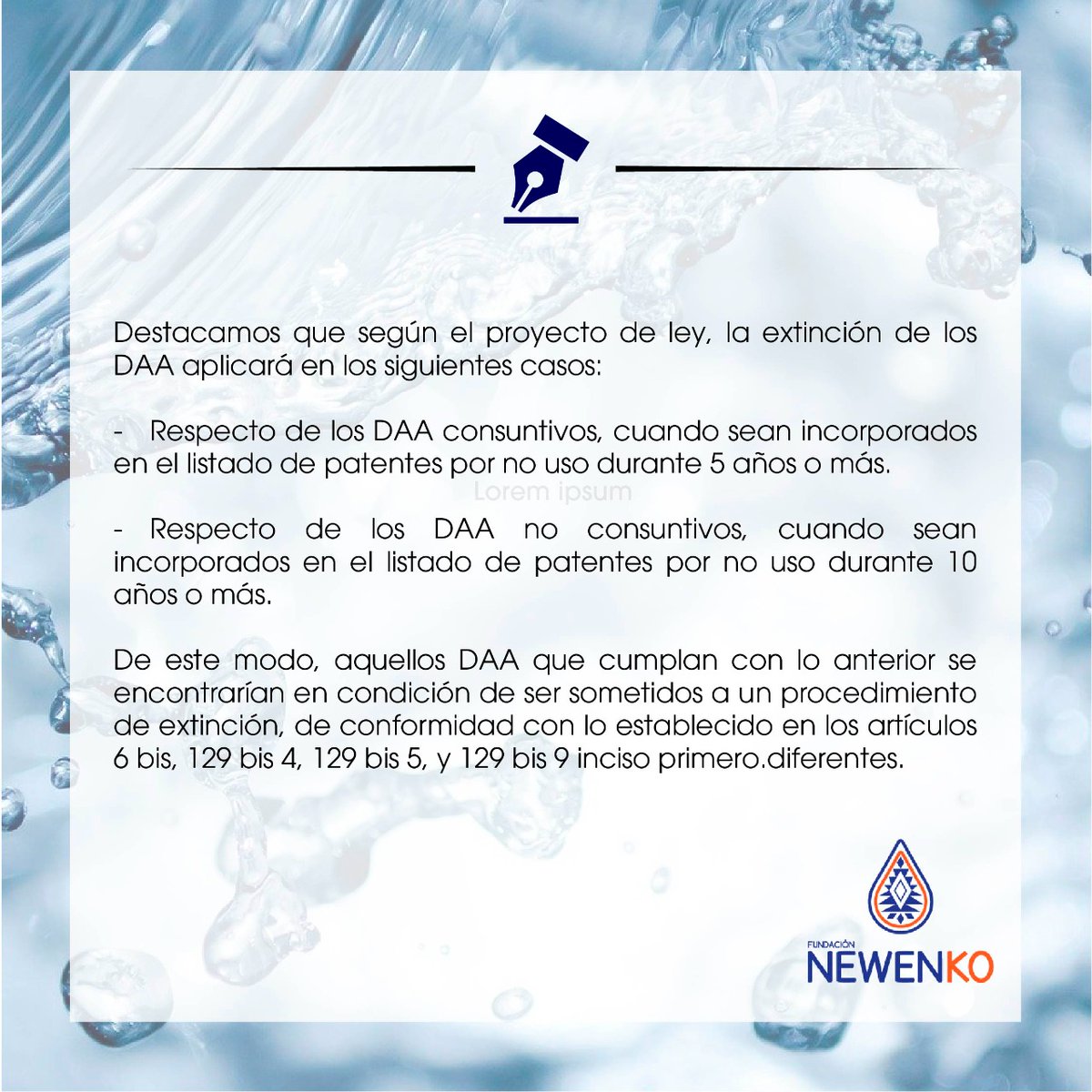 FundacioNewenko's tweet photo. Desde Fundación Newenko compartimos el seguimiento legislativo a la reforma al Código de Aguas correspondiente a la semana del 9 de noviembre.
#newenko #sinpresionnohayagua #codigodeaguas #seguimientolegislativo https://t.co/XoNWuoub1f