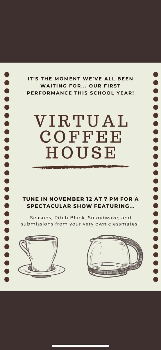 cphs_choir's tweet photo. Today is the day🥳 Make sure to tune into our first virtual performance of the year! It is premiering on our youtube at 7 tonight🤗 https://t.co/ICBv6acxoU