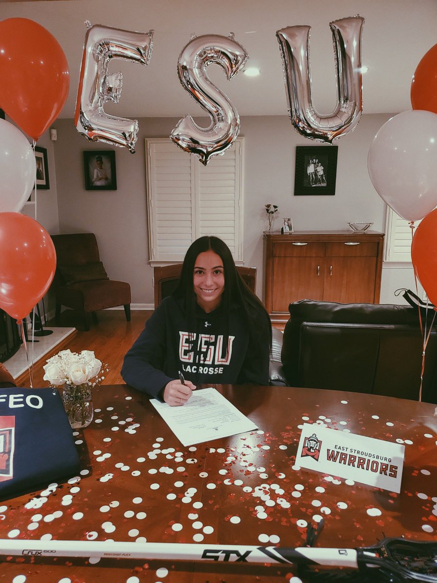 LadyLionsLax's tweet photo. Congratulations to Sophia Graffeo for committing to play lacrosse 🥍 at East Stroudsburg University!  Your Lady Lions 🦁 Family is filled with pride and know you will accomplish great things. 💜🖤 #LadyLionsLax #ESULacrosse https://t.co/ZogvoovTFL