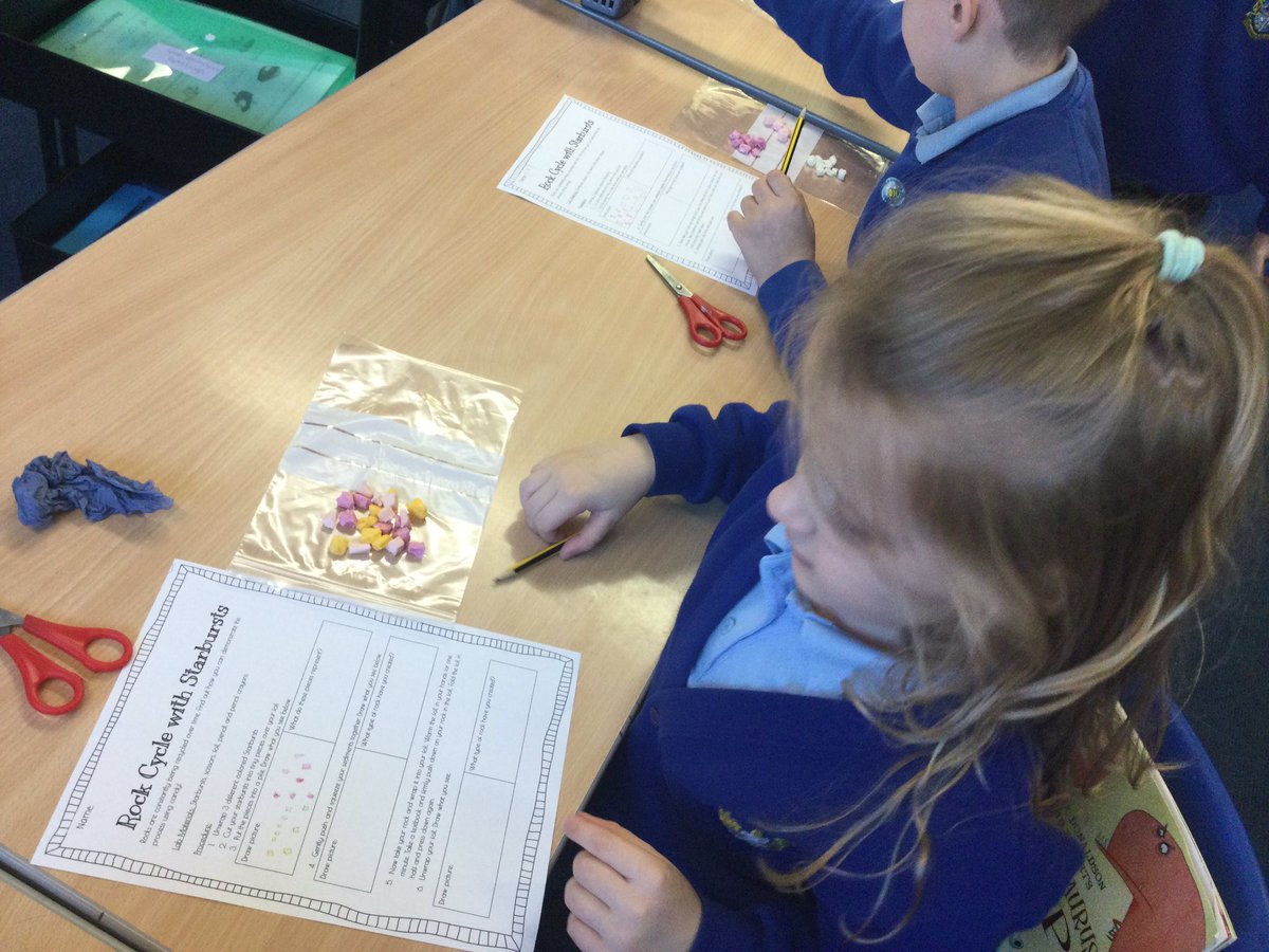 LSTMrsVose's tweet photo. Today we made sedimentary, metamorphic and igneous rocks, using starburst, to help us understand the rock cycle π₯ #STPSscience #rockcycle https://t.co/R2mKdcraM0