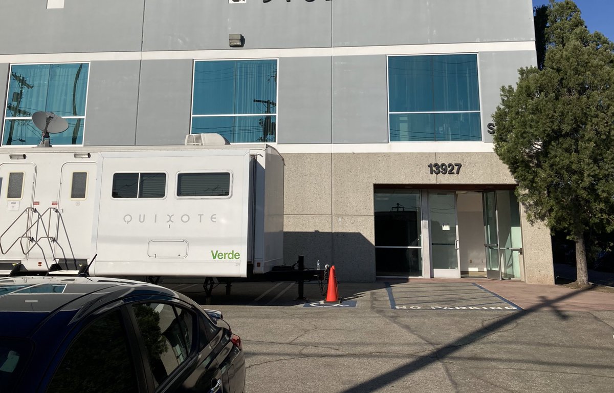 KenJennings's tweet image. The parking lot where my @TheChaseABC trailer is located is 100x more famous than I am. My kids finally respected me when they saw this photo.