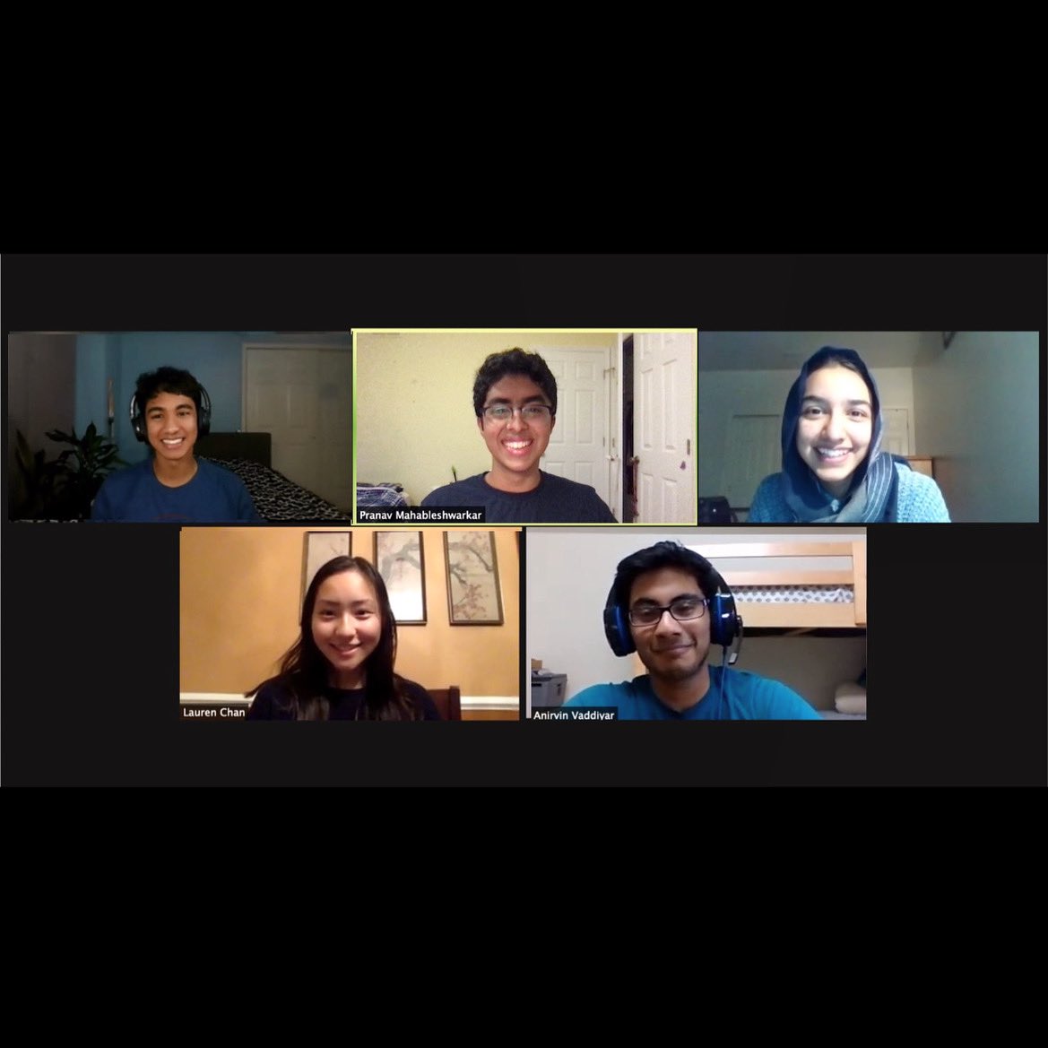MathMagiciansNJ's tweet image. Meet the team! Top left to right: Rohit Kundu, Pranav Mahableshwarkar, Manal Mustafa, Lauren Chan, and Anirvin Vaddiyar  #MMNJ #education #studygram #student #math #learning #learningplatform #EducationUSA #EducationforAll  #njsba #teaching