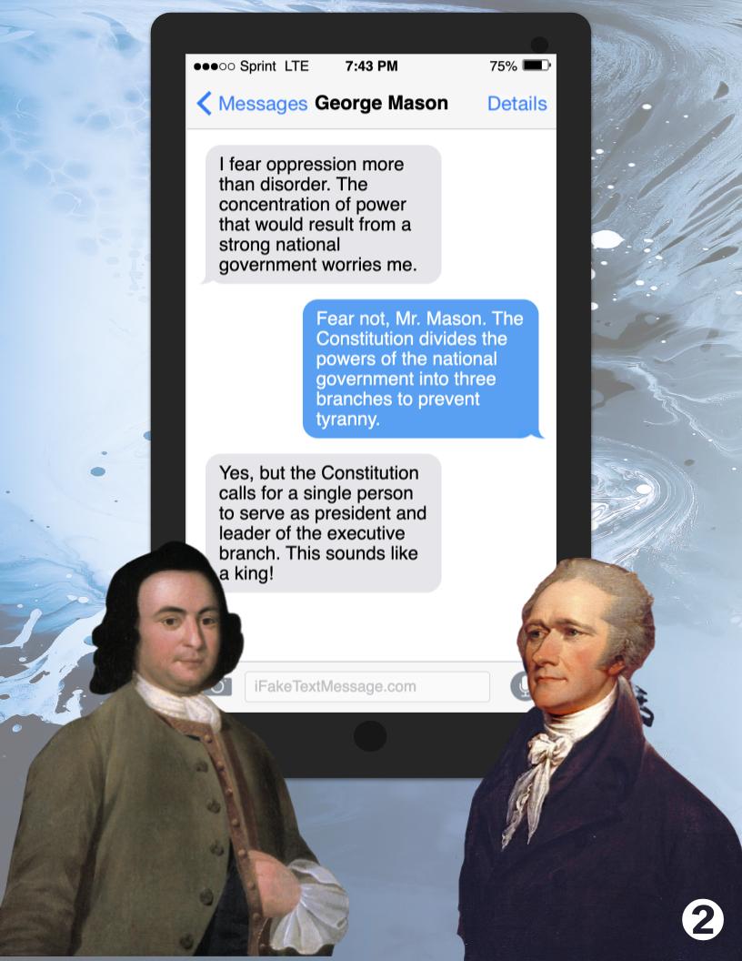 pinheiroplus's tweet photo. Here is a fictional conversation via text message between George Mason and Alexander Hamilton that might be helpful in a lesson about the ratification of the Constitution.
https://t.co/ON1fCiUkx9 https://t.co/9zRuamM5Rn
