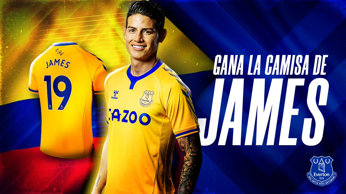 ⚠️ 𝗦𝗢𝗥𝗧𝗘𝗢 ⚠️ ¿Quieren ganar la camiseta amarilla de James Rodríguez? 🇨🇴 Sigan los requisitos: 💛 𝗥𝗧 𝘆 𝗟𝗶𝗸𝗲 𝗮 𝗲𝘀𝘁𝗲 𝘁𝘄𝗲𝗲𝘁 💙 𝗦𝗲𝗴𝘂𝗶𝗿 𝗮 @EvertonESP ¡Buena suerte a todos! *El ganador será anunciado antes del partido Ecuador-Colombia del próximo 17/11