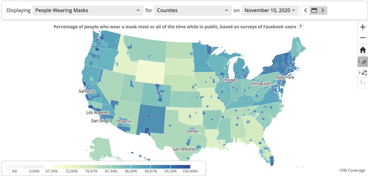 In order to slow an epidemic, we need to see where the virus spreads. In many areas of the country, we are concerned about mask wearing. But when we look at Carnegie Mellon data, we see 94% of Vermonters wear masks most or all of the time in public.