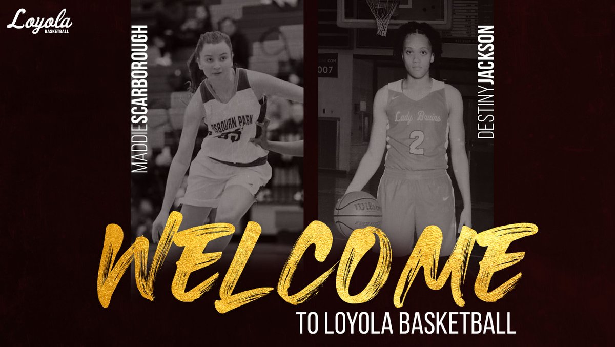 RamblersWBB's tweet image. We couldn't be happier to officially welcome Destiny Jackson (@DesJack1) and Maddie Scarborough (@maddiescar35) to the @RamblersWBB family!

🗞️ ➡️ bit.ly/WBB2021Signing…

#TurnTheShip #OnwardLU #MVCWBB