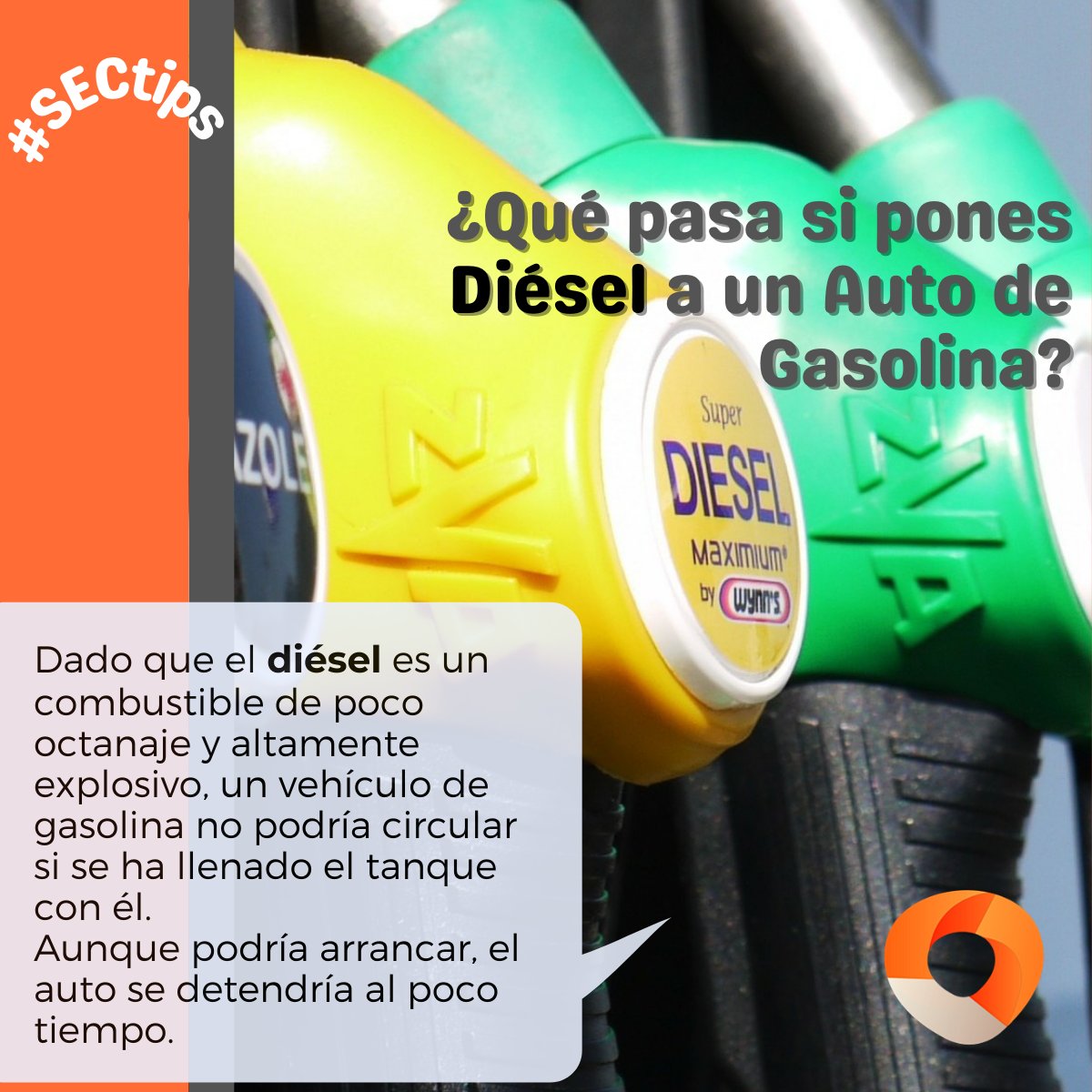 SECombustibles's tweet photo. ¿Qué pasa si pones Diésel a un Auto de Gasolina?
#SECnoticias #Sinergia #SECtips #Combustibles https://t.co/mQk2uCEXkn