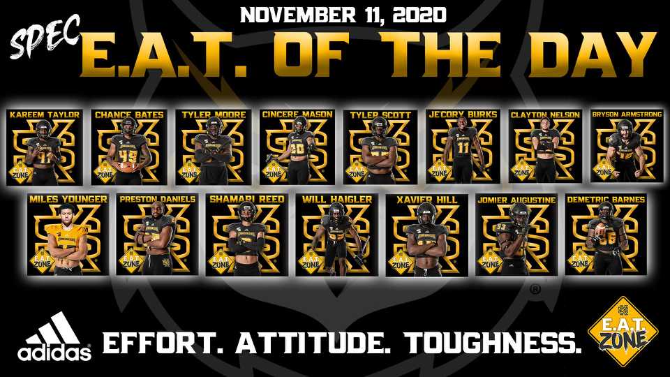 BohannonBrian's tweet photo. 11.11.20 SPEC TEAMS #EATOFTHEDAY @ZayyTovennn @barnesdemetric @TaylorKareem @sharmari2 @tylerscott72 @Chance_Longway @B_strong07 @CincereMason @gokusavag3 @pdaniels_45 @miles_younger56 @JeCoryBurks11 @officialjomier @_iwantmoore45 @clayton_nelson https://t.co/KvZ7eCEWFb