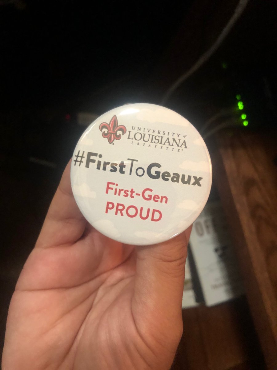 ULdiversity's tweet image. We have #FirstToGeaux pins  through the amazing work of Daniela Rodriguez and the Res Life team