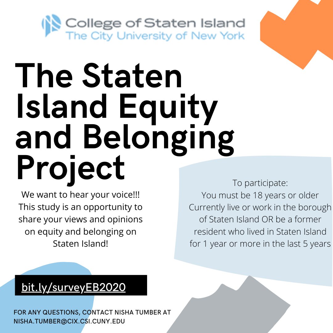 PortRichmond2's tweet photo. The Staten Island Equity and Belonging Project needs your help. Please take the survey. Thank you! 
@StatenIsland @csinews #StatenIslandEquityandBelonging #yourvoice #NorthfieldCommunityLDC https://t.co/ct7EcNkXsp