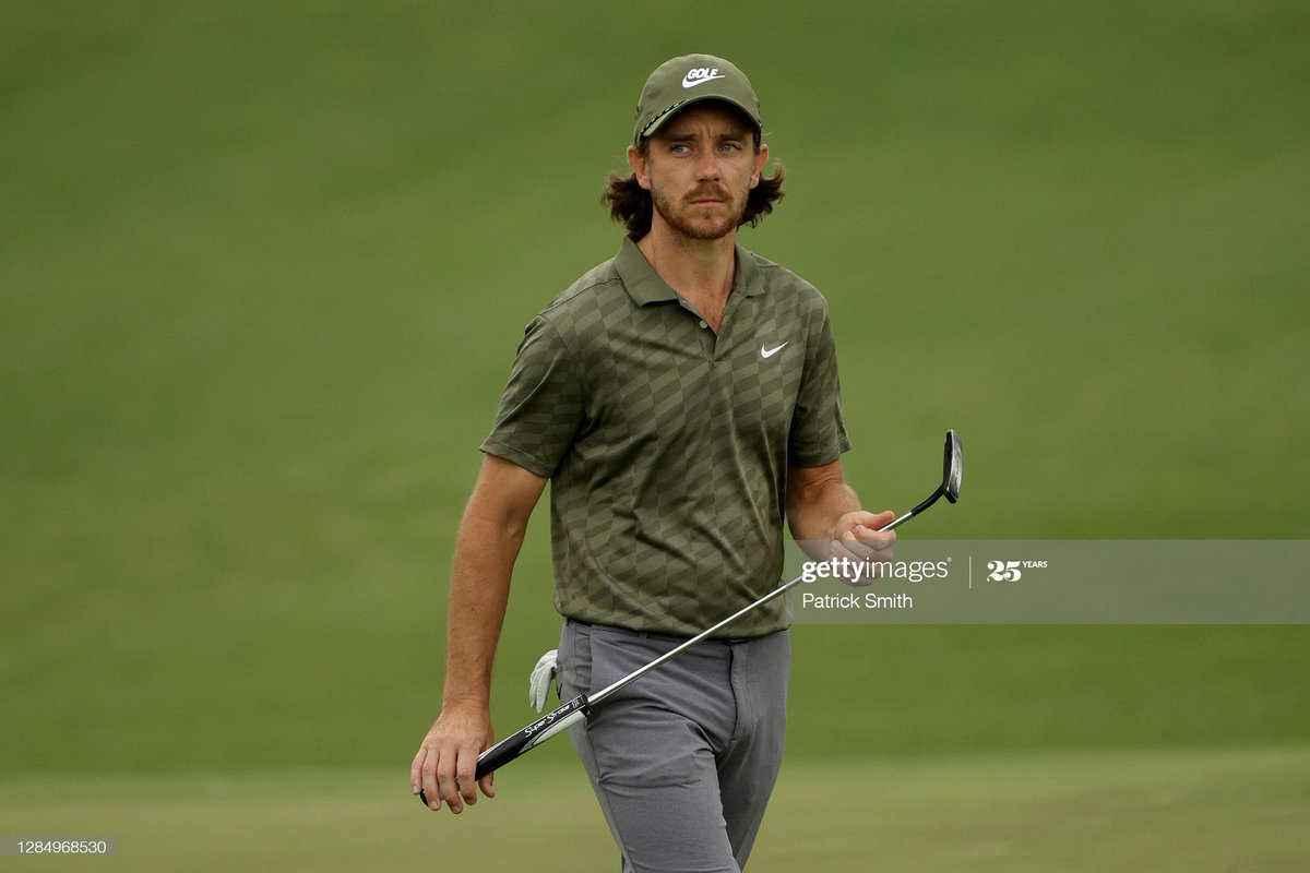 green golf shirt