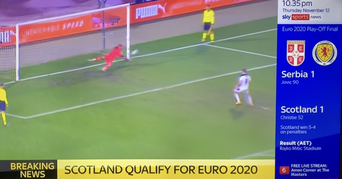 Just a wee bit happy tonight 🏴󠁧󠁢󠁳󠁣󠁴󠁿🥳🍾It’s only been 22 long years since Scotland’s men graced a major tournament. Bad luck Serbia 🇷🇸, you probably edged it, but we’re overdue a bit of luck.