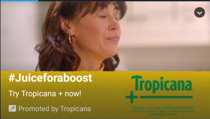 The actress in this #Juiceforaboost ad pulls the same facial expression as a porn 'actress' who's trying to swallow a particularly tangy load.