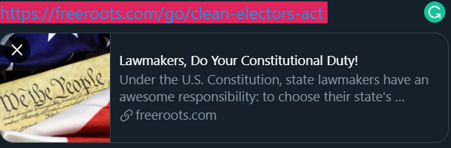 dbdalt's tweet photo. We're counting on you: fight election fraud & ensure a clean slate of Electors! #CleanElectors @AZHouseGOP @AZSenateGOP @pahousegop @PASenateGOP @georgiahousegop @gasenategop @NCHouseGOP @myncsenate @nvgopsenate @nvgopassembly @MI_Republicans @MISenate @WIAssemblyGOP @WIGOPSenate https://t.co/OHN6Lc92Xj