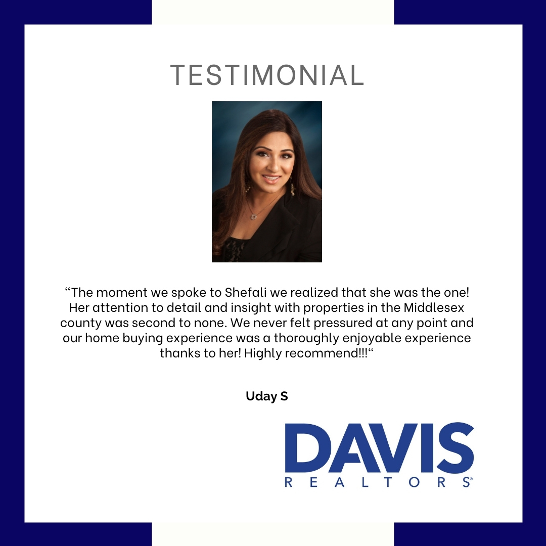DavisRealtyNJ's tweet image. Congratulations to Shefali Ahuja on this beautiful acknowledgment of her expertise and professionalism.   Call 732-309-3838 today so that she may assist you with all of our real estate needs. #njrealtor #njrealestate #realestatenj #eastbrunswick 
l8r.it/ZUNF