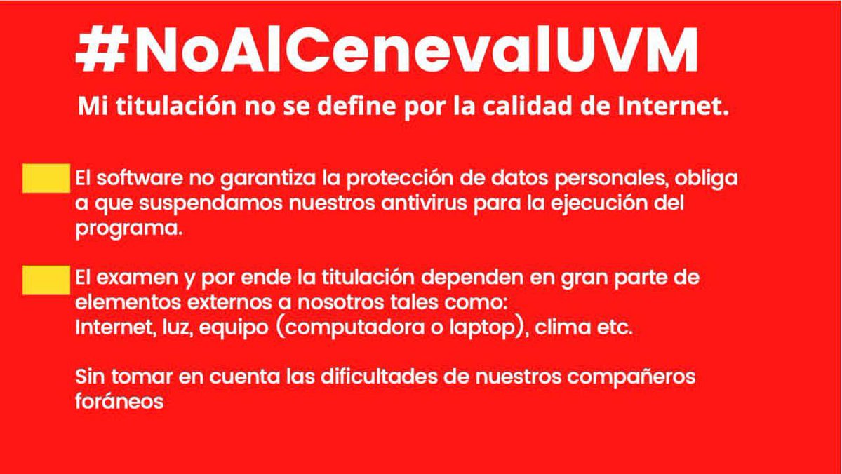 Lalmcast's tweet photo. #noalcenevaluvm Exigimos ser escuchados @UVMMEXICO @SomosCeneval https://t.co/5pceu4mUPG