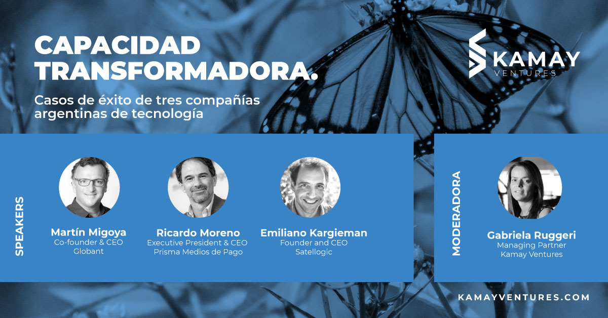 📆Jueves 19 de noviembre
🕒15:00 horas (ARG)

Te invitamos a participar de nuestra última #KamayTalk del año: “Capacidad transformadora: casos de éxito de tres compañías argentinas de tecnología”.

¡Inscribite, te esperamos! 

eventbrite.com.ar/e/capacidad-tr…
#startups #CEO #CVC