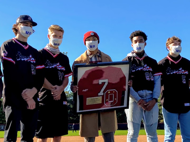 MetroSchools's tweet photo. .@OvertonMNPS retired the No. 7 jersey of alum @mookiebetts, two-time World Series winner, 2018 MVP, all-around baseball star for @Dodgers. 

It happened on the beautiful day proclaimed "Mookie Betts Day" by @JohnCooper4Nash https://t.co/ygaPyh8pV3