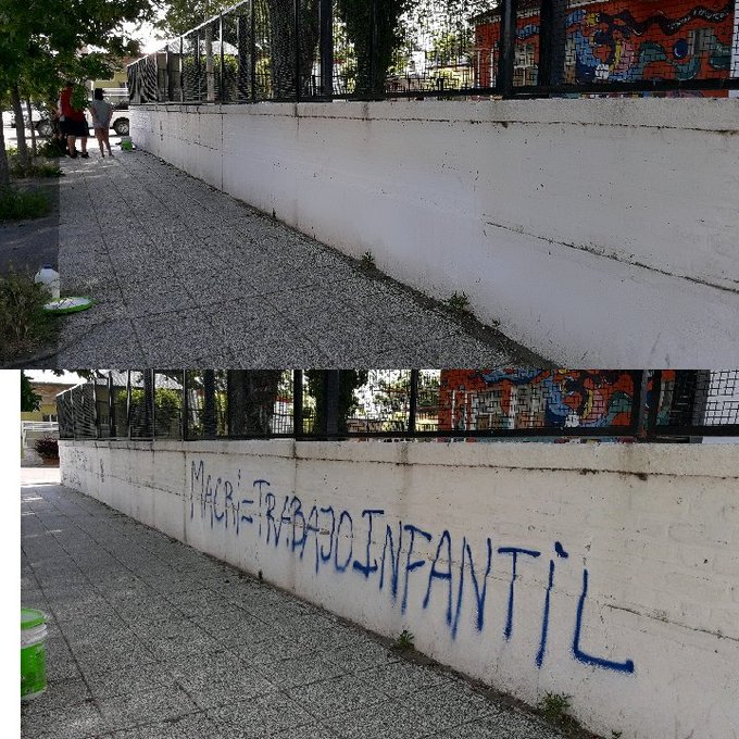 Hoy pintamos el paredón de la Escuela N° 511 el cual fue vandalizado. Para nosotros es fundamental el respeto por las Instituciones Públicas 💪💪💪🇦🇷 <a href="/JProArg/">Jóvenes PRO</a> <a href="/JProChubutOK/">Jóvenes Pro Chubut</a> <a href="/NachoTorresCH/">Nacho Torres</a>