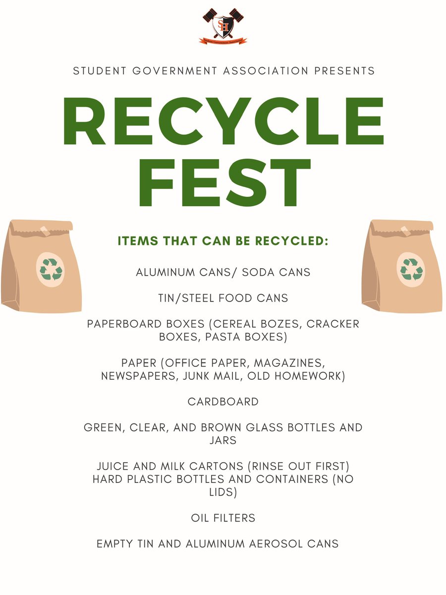 SamHouston_SGA's tweet photo. Tomorrow is the last day to donate food items or to recycle items!
The donation box is outside of the SGA office (LSC 314) and numerous locations on campus!
#SHSU
#SHSUSGA
#SGAweek
#bearkats https://t.co/esi3GLwwD1