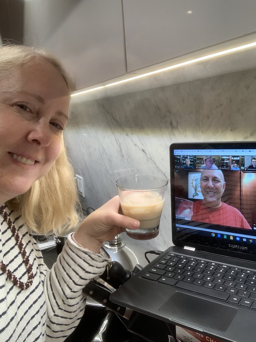 ⁦<a href="/agrobins/">Anne G. Robinson</a>⁩ and I virtually enjoying our traditional White Russian ⁦@INFORMS2020⁩