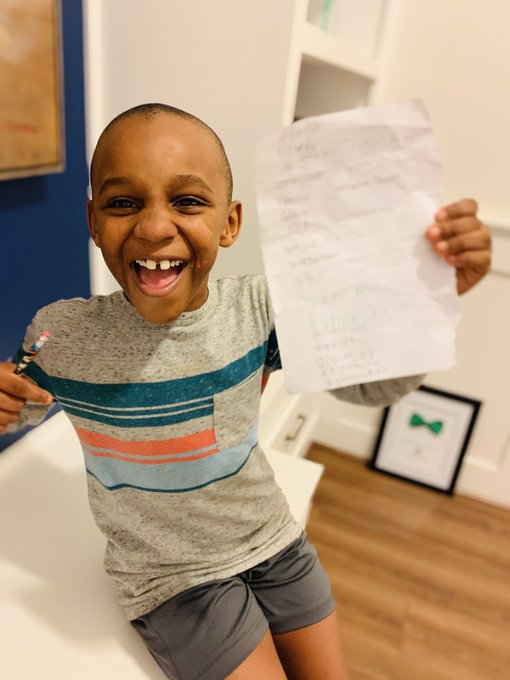 zackhawkinsnc's tweet photo. It's National "Dear Santa" Week. We only have 7 Fridays until Christmas! Has your little ones made their list yet? Ours have, and somebody has a long list for Santa! Show us your list for old Saint Nick. #abetternorthcarolina. #dearsantaweek https://t.co/OID8SczXpD