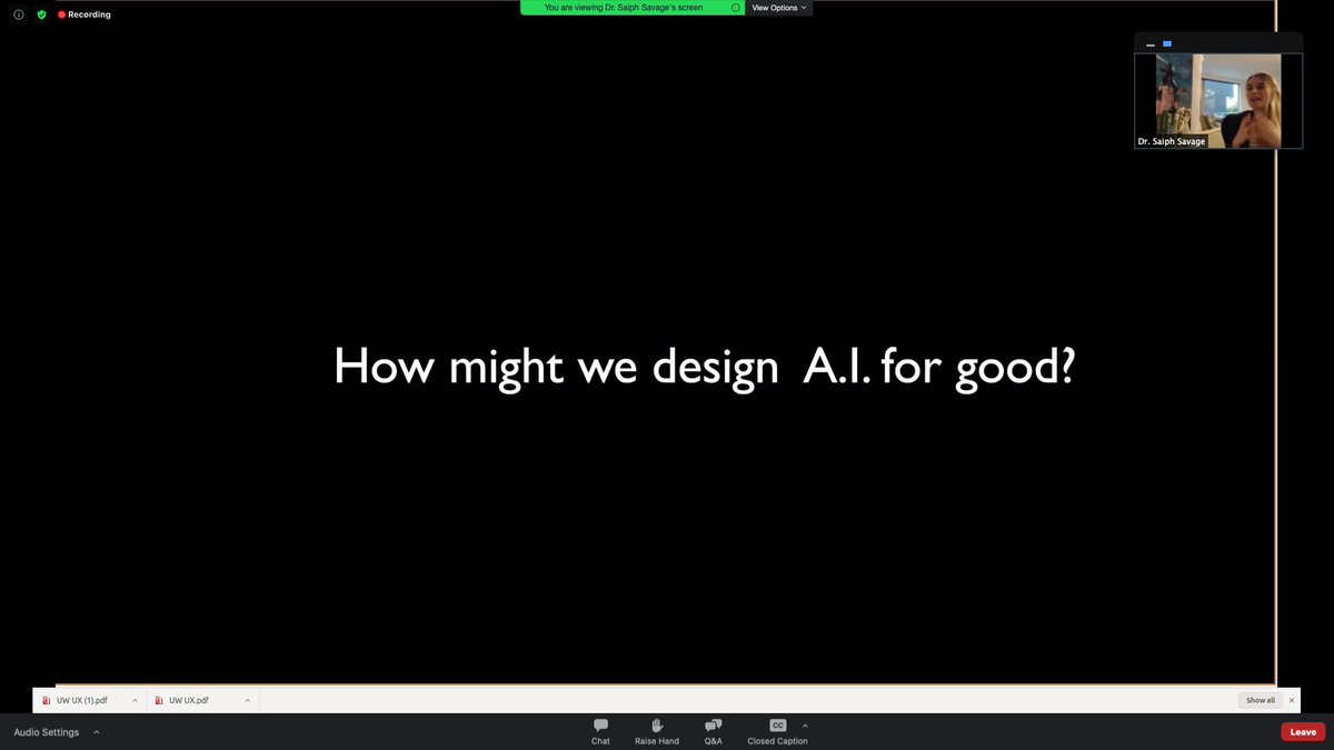 PugetSoundWUD's tweet photo. Great talk on "A Future of Work for the Invisible Workers in A.I." Thank you Saiph Savage for the presentation!
https://t.co/ptavECSMyL
#PSWUD #PSWUD2020 #Tech #conference #Seattle #UX #Design #UserExperience #WUD #AI https://t.co/KZVz1BM78v