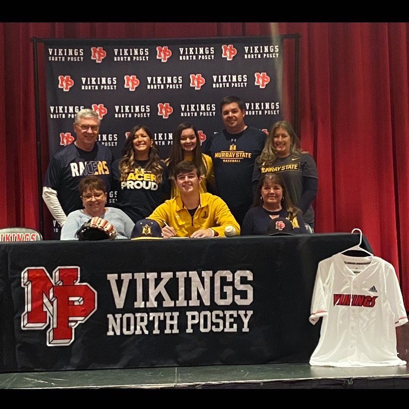 KyleLavanchy's tweet photo. It’s Official! #goracers 🐎⚾️✍️ @VikingBaseball1 @northposeyhs @RacersBaseball @murraystateuniv @dskirka @tgordon022 @_cheetob3 https://t.co/n4PqNf1Uqy