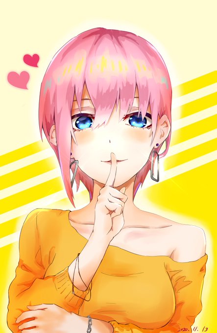 えくれあ448さんがTwitterに投稿した中野一花(五等分の花嫁)のイラスト。